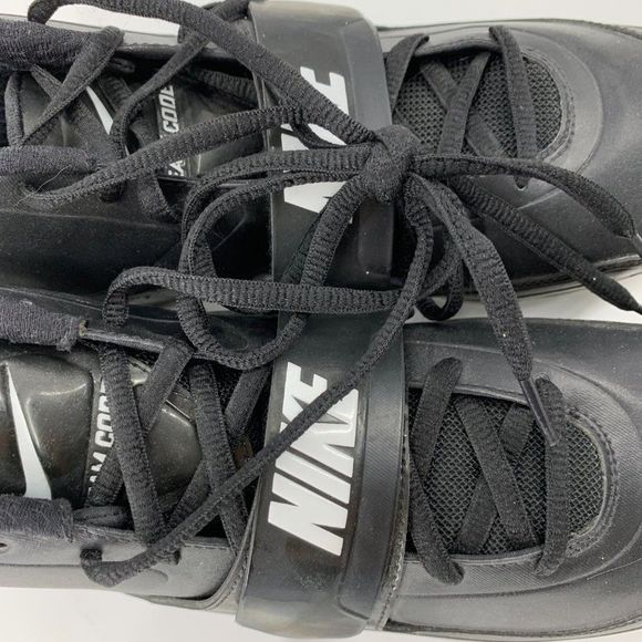 Rare Nike Football Sample Cleats NWOB Sz 9 Mixed Swoosh Colors Black 3120 Shoes - Picture 3 of 13